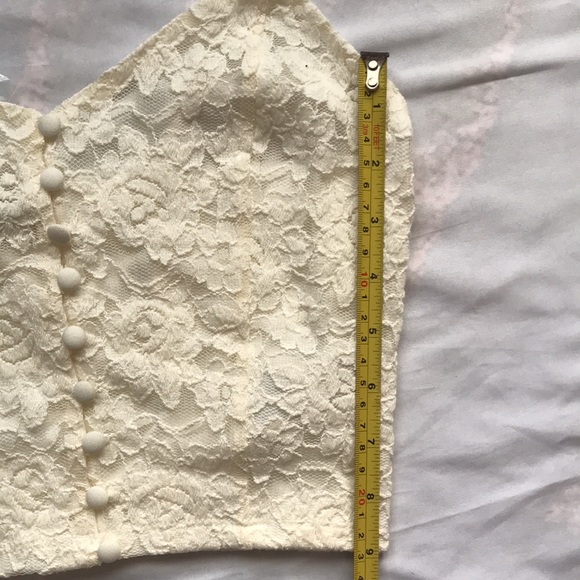 Forever 21 lace cropped button down tank top new with tag - Picture 7 of 7